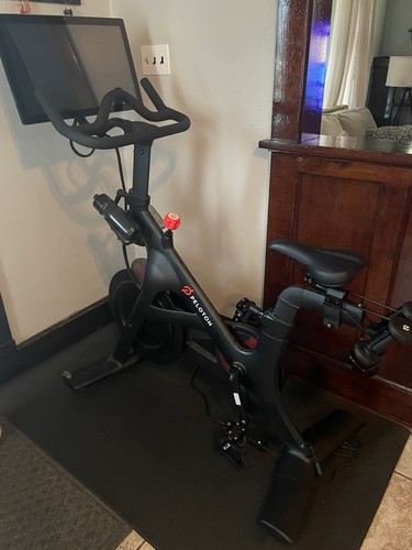 Gently used peloton bike with - bike,