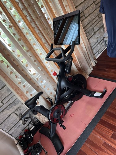 Gently used peloton bike with - bike,